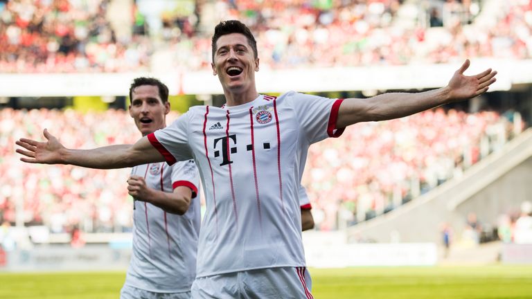 Lewandowski has scored 106 goals for Bayern Munich in 125 league games 