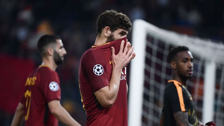 Roma after losing to Liverpool