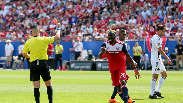 Ronald Lamah celebrates his goal for FC Dallas (Picture courtesy of USA Today/MLS Soccer)