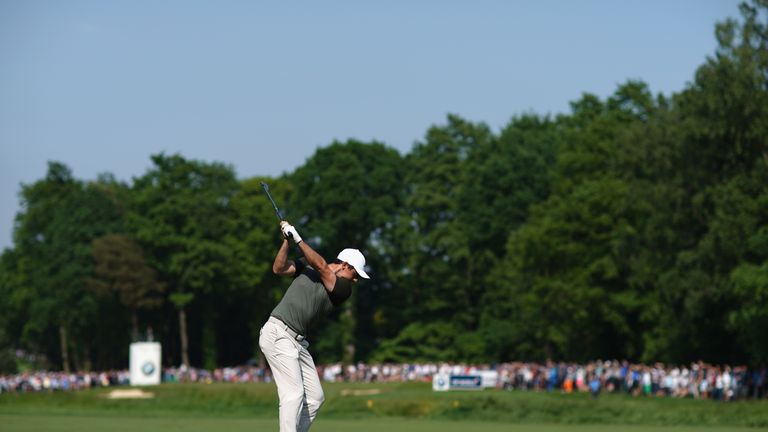 Rory McIlroy on the 15th during the third round of the BMW PGA Championship at Wentworth