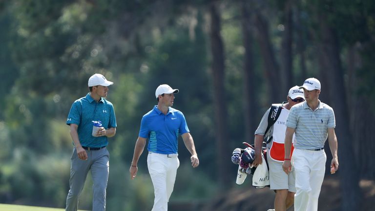 during the second round of THE PLAYERS Championship on the Stadium Course at TPC Sawgrass on May 11, 2018 in Ponte Vedra Beach, Florida.