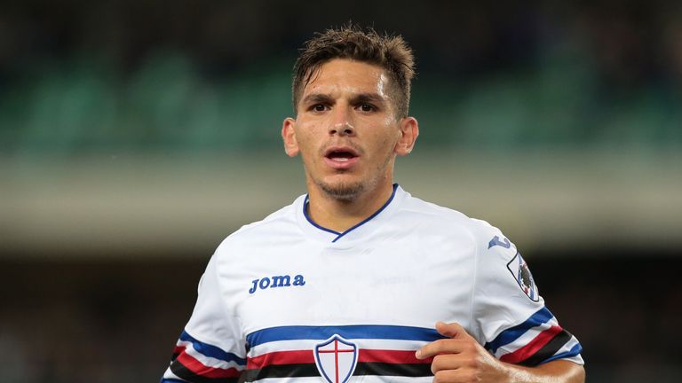 during the Serie A match between Hellas Verona FC and UC Sampdoria at Stadio Marc'Antonio Bentegodi on September 20, 2017 in Verona, Italy.