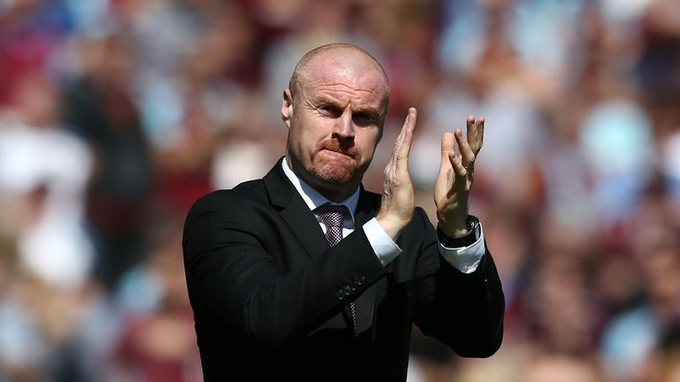 Sean Dyche during the Premier League match between Burnley and AFC Bournemouth at Turf Moor on May 13, 2018 in Burnley, England