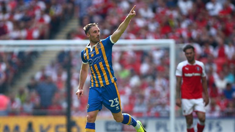  during the Sky Bet League One Play Off Final between Rotherham United and Shrewsbury Town at Wembley Stadium on May 27, 2018 in London, England.