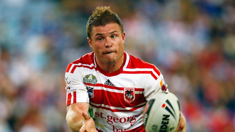 Simon Woolford during his playing days with the St George Illawarra Dragons in 2008