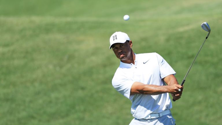 Tiger Woods during practice rounds prior to THE PLAYERS Championship on the Stadium Course at TPC Sawgrass on May 8, 2018 in Ponte Vedra Beach, Florida.