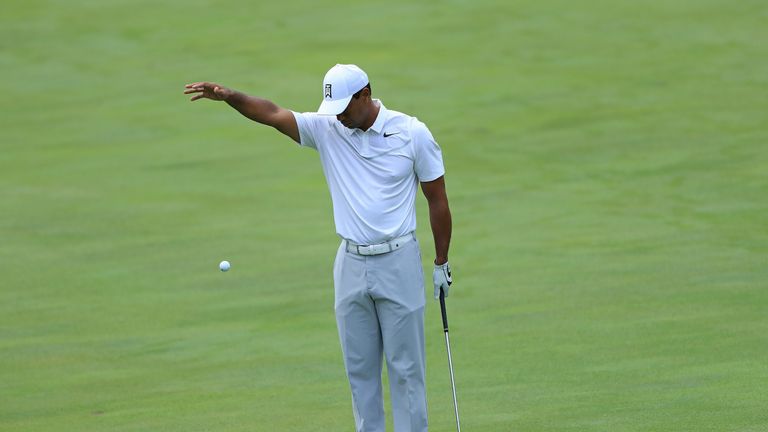 during the first round of The Memorial Tournament Presented by Nationwide at Muirfield Village Golf Club on May 31, 2018 in Dublin, Ohio.