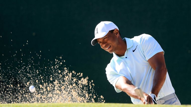 Tiger Woods during the second round of the 2018 Wells Fargo Championship at Quail Hollow Club on May 4, 2018 in Charlotte, North Carolina.