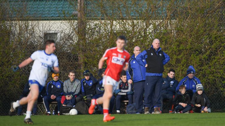 McGlinchey looks on during the McGrath Cup match between Waterford and Cork in January.