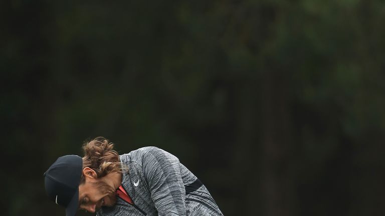 during the second round of the BMW PGA Championship at Wentworth on May 25, 2018 in Virginia Water, England.