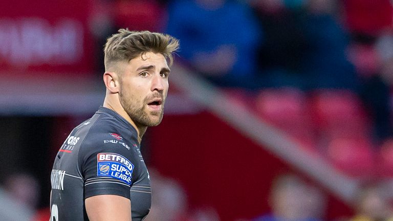 Tommy Makinson looks on during St Helens' Betfred Super League match