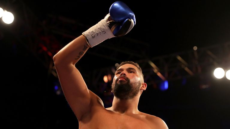 Tony Bellew during Heavyweight fight between Tony Bellew and David Haye at The O2 Arena on May 5, 2018 in London, England