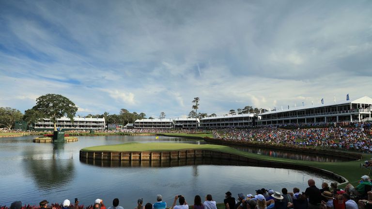 during the second round of the THE PLAYERS Championship on the Stadium Course at TPC Sawgrass on May 12, 2017 in Ponte Vedra Beach, Florida.
