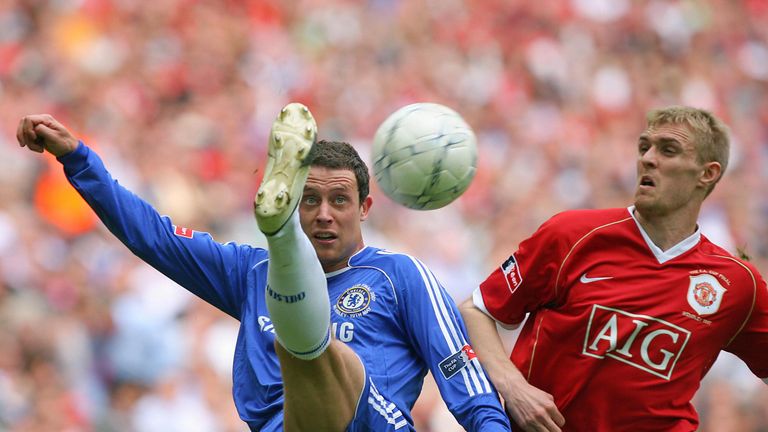 Wayne Bridge in action against Manchester United in the 2007 FA Cup final