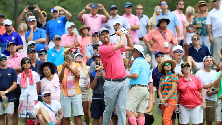 during the final round of THE PLAYERS Championship on the Stadium Course at TPC Sawgrass on May 13, 2018 in Ponte Vedra Beach, Florida.