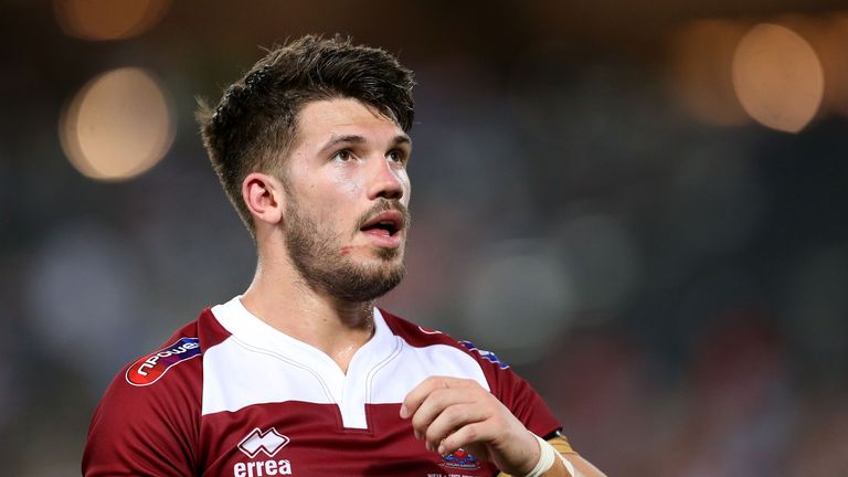 during the NRL trial match between the South Sydney Rabbitohs and Wigan at ANZ Stadium on February 17, 2018 in Sydney, Australia.