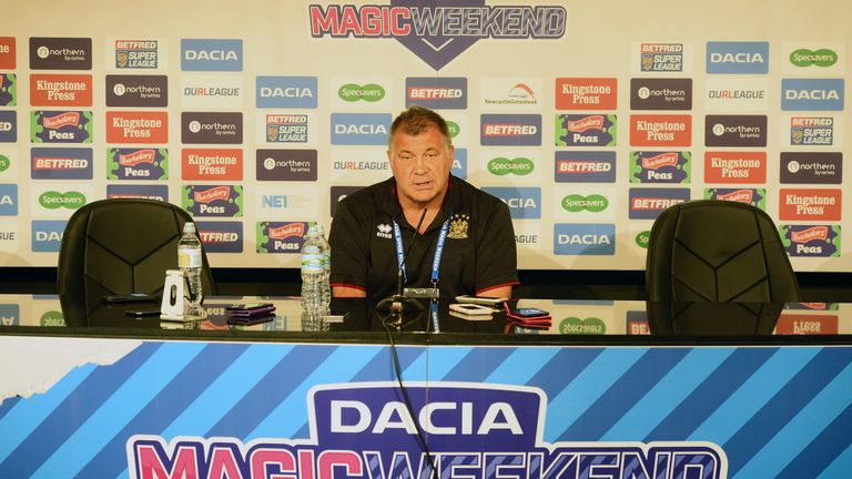Wigan Warriors head coach Shaun Wane during a press conference at Magic Weekend