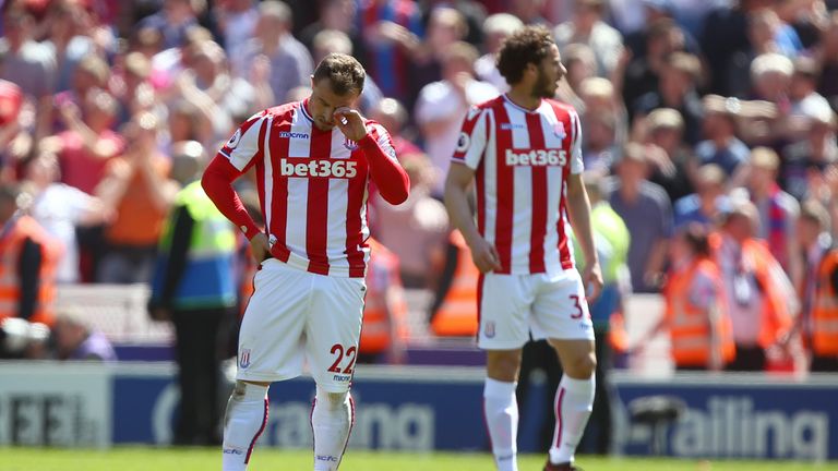 Xherdan Shaqiri was left dejected by Stoke's relegation