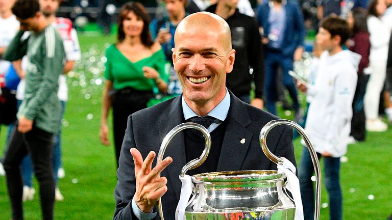 Zinedine Zidane has won three Champions League three times as a manager