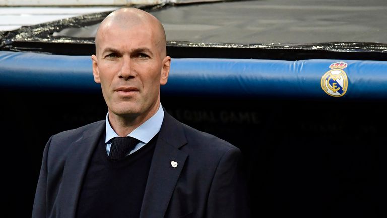 Real Madrid manager Zinedine Zidane looks on during the UEFA Champions League Semi-Final, Second Leg against Bayern Munich
