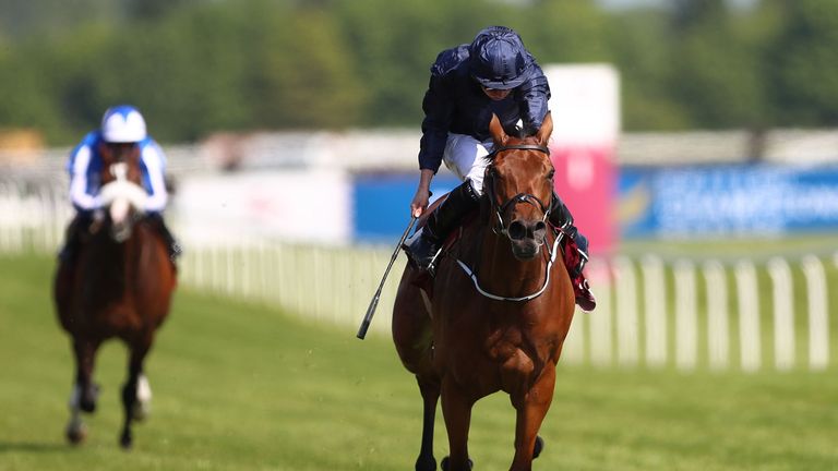 Rhododendron ridden by Ryan Moore wins the Al Shaqab Lockinge Stakes during the Al Shaqab Lockinge Day at Newbury Racecourse. PRESS ASSOCIATION Photo. Picture date: Saturday May 19, 2018. See PA story RACING Newbury. Photo credit should read: Tim Goode/PA Wire