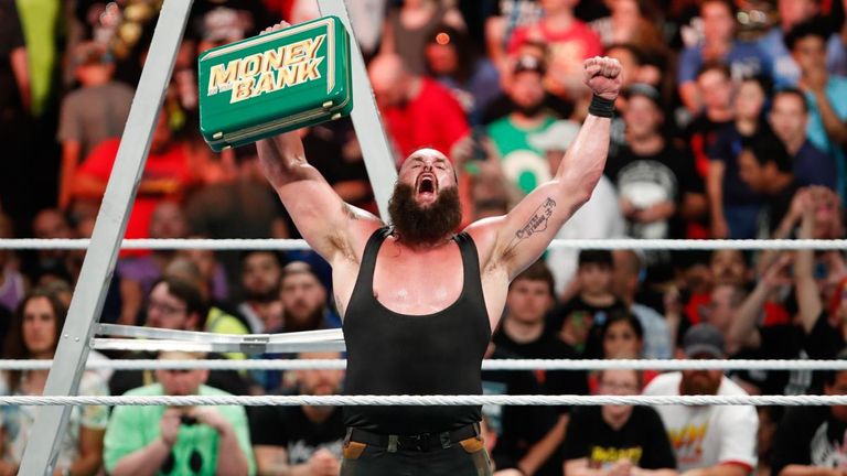 We've picked out the best moments from the Men's and Women's Money in the Bank Ladder Matches. 