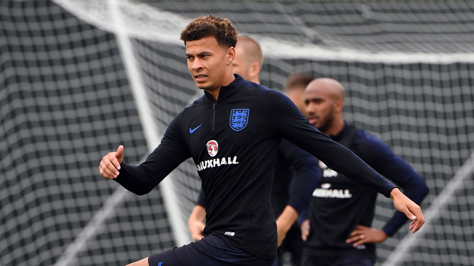 Dele Alli trains as England prepare to face Belgium in World Cup