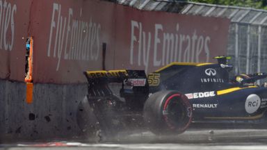 Sainz hits the wall