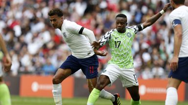 Dele Alli surges forward during England's win at Wembley