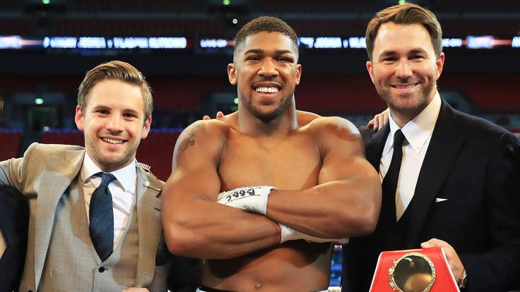 Anthony Joshua, Eddie Hearn, Frank Smith 