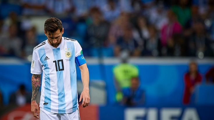 Lionel Messi during the 2018 FIFA World Cup, group D loss to Croatia on June 21, 2018