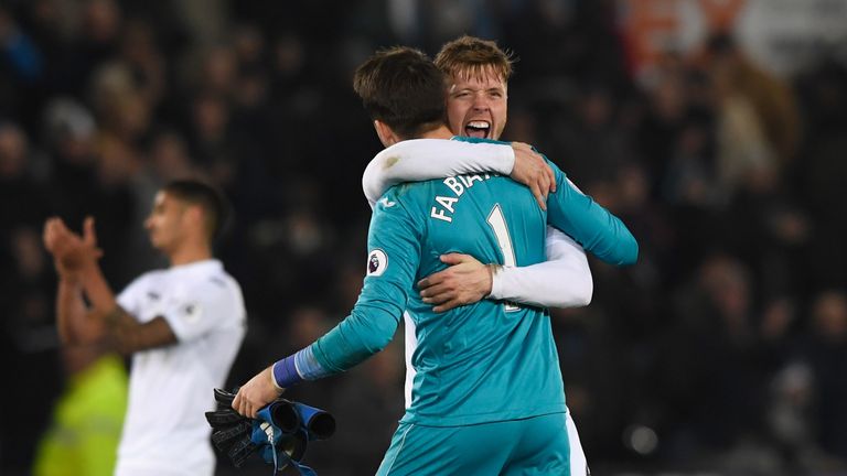 Alfie Mawson and Lukasz Fabianski