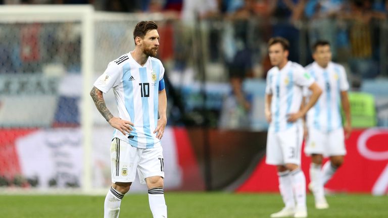 Lionel Messi during the 2018 FIFA World Cup Russia group D match between Argentina and Croatia at Nizhny Novgorod Stadium on June 21, 2018 in Nizhny Novgorod, Russia.
