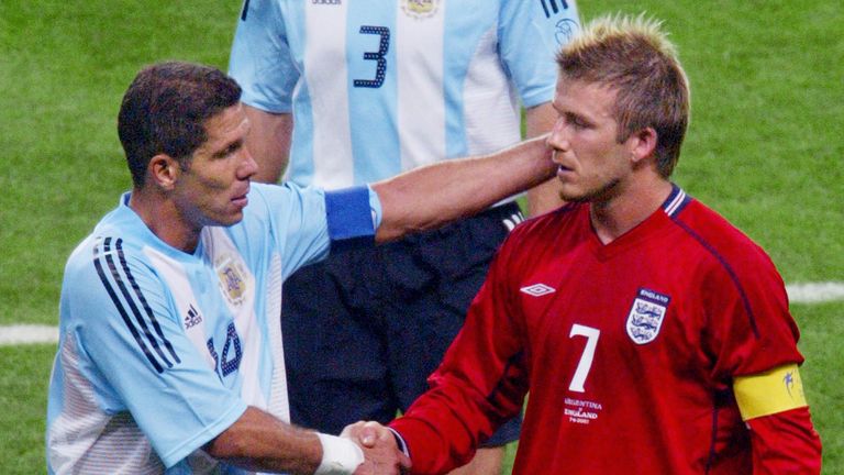 David Beckham Tips England To Play Argentina In World Cup Final Football News Sky Sports