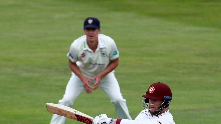 Ben Duckett of Northamptonshire bats during the Specsavers County Championship Division Two match between Northamptonshire and Gloucestershire at The County Ground on August 6, 2017. (Photo by Harry Hubbard/Getty Images)