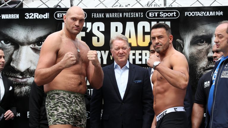 Tyson Fury, Frank Warren and Sefer Seferi