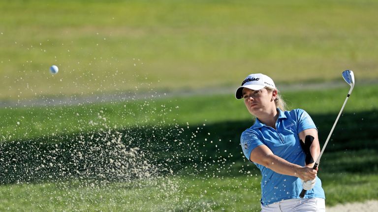 Bronte Law during the first round of the 2018 ANA Inspiration on the Dinah Shore Tournament Course at Mission Hills Country Club