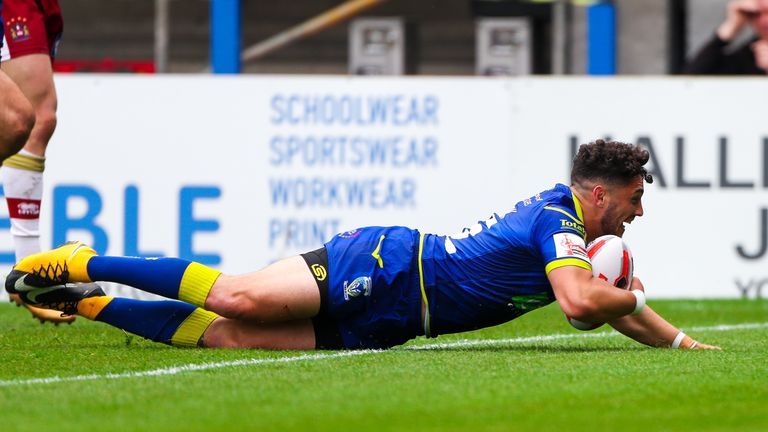 Dec Patton had the final say as Warrington blitzed Wigan at the Halliwell Jones Stadium