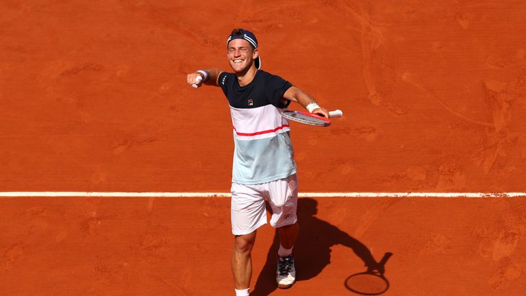 Diego Schwartzman overcame Kevin Anderson to reach the last eight