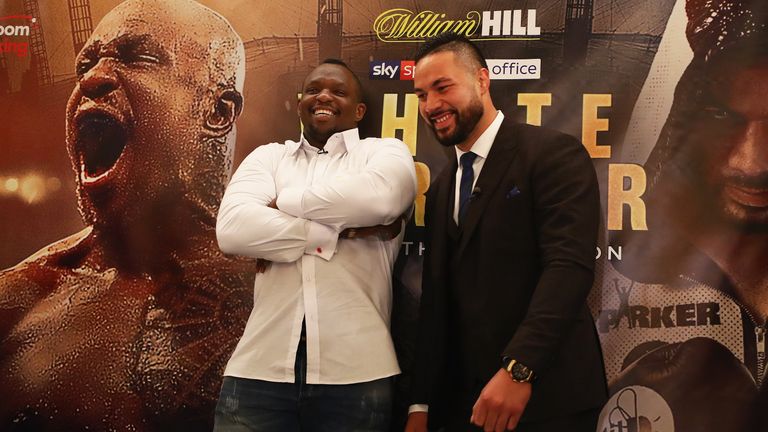  during the Dillian Whyte and Joseph Parker Press Conference at The Dorchester Hotel on June 7, 2018 in London, England.
