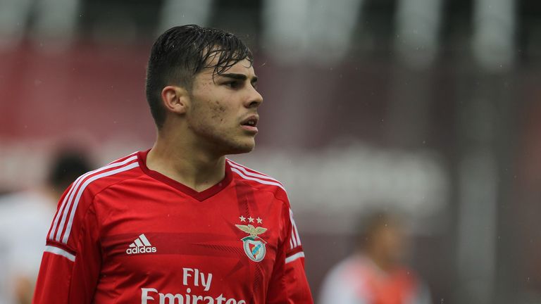 Diogo Goncalves in action for Benfica Youth