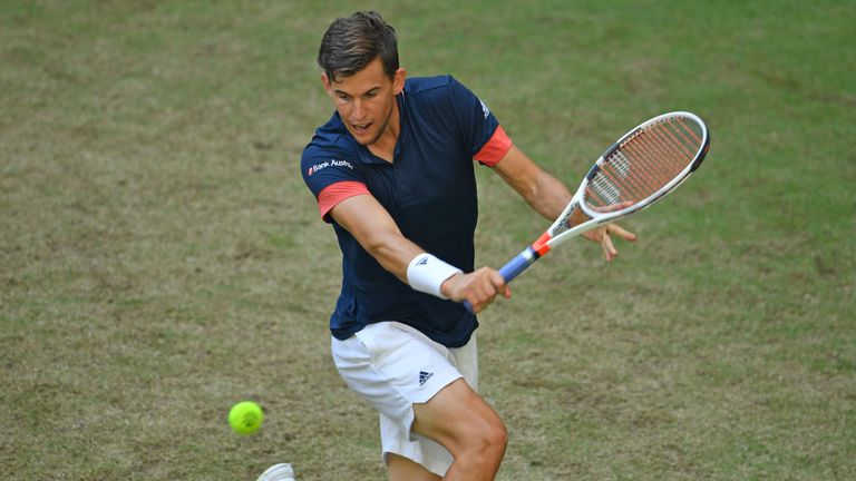 Dominic Thiem fell to a straight-sets defeat in northern Germany