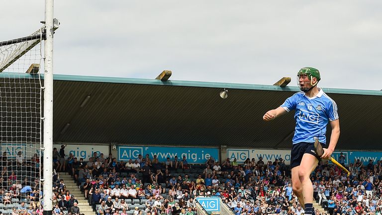 Fergal Whitely celebrates his side's first goal