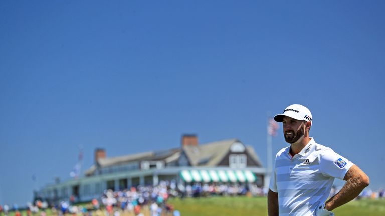 during the first round of the 2018 US Open at Shinnecock Hills Golf Club on June 14, 2018 in Southampton, New York.