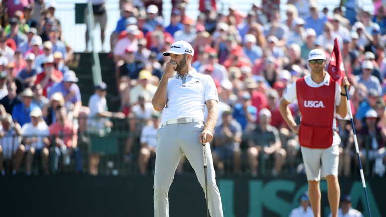 during the final round of the 2018 U.S. Open at Shinnecock Hills Golf Club on June 17, 2018 in Southampton, New York.