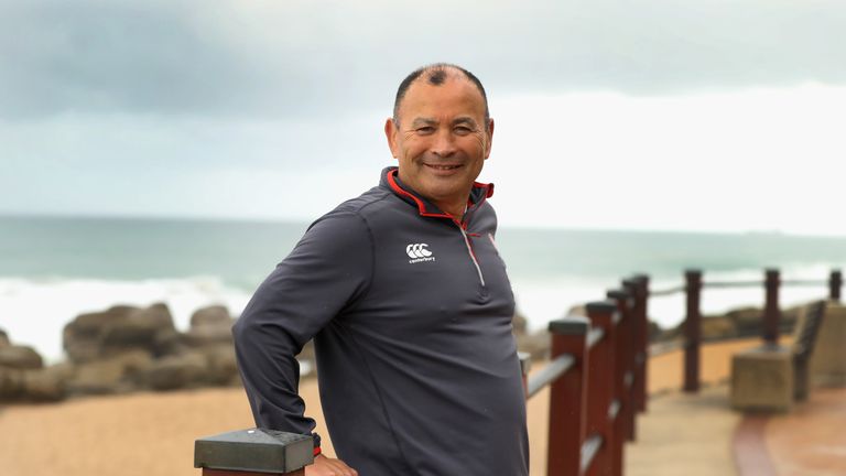 Eddie Jones during the England media session on June 20, 2018 in Umhlanga Rocks, South Africa.