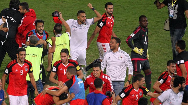 Egypt celebrate after qualifying for World Cup 