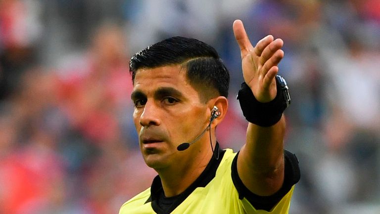 Paraguayan referee Enrique Caceres