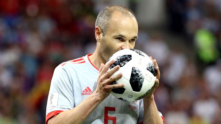 Spain midfielder Andres Iniesta