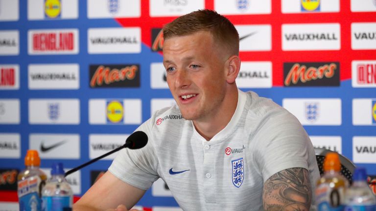 England goalkeeper Jordan Pickford